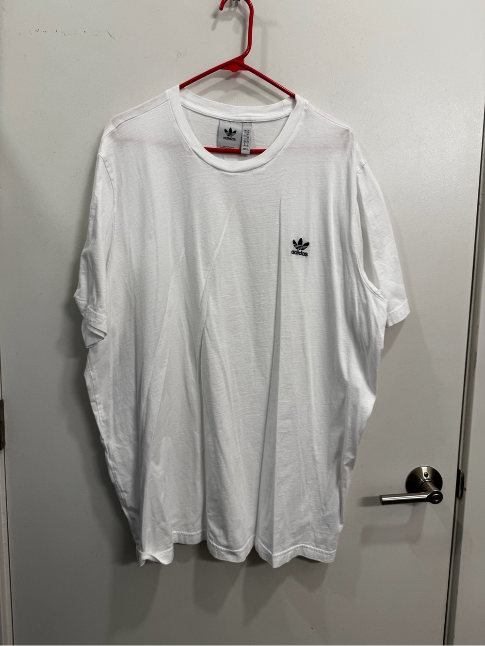 adidas White Short Sleeve Trefoil Pocket Tee